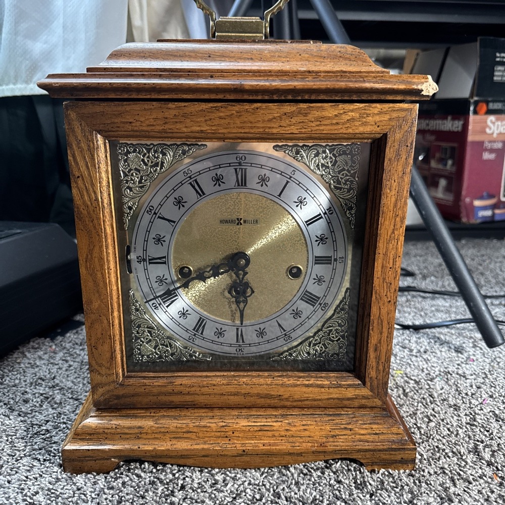 Howard Miller Graham Bracket Mantel Clock 612-437, Windsor Cherry Finish, No Key